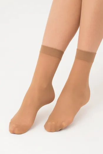 Шкарпетки EASY 20 Giulia 2 пари (caramel), бежевий