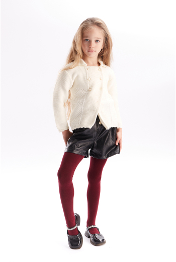Дитячі бавовняні колготки Enjoy cotton 180 den Giulia (marsala)