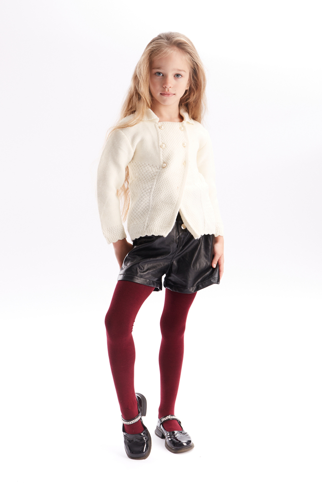 Дитячі бавовняні колготки Enjoy cotton 180 den Giulia (marsala)