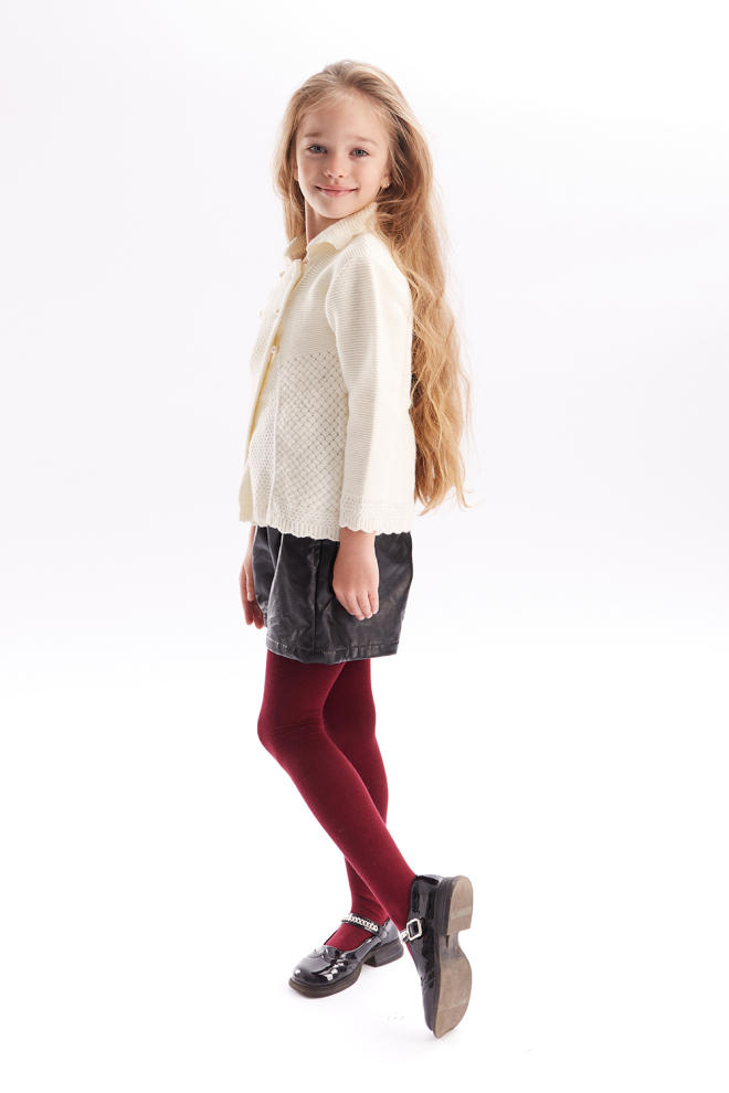 Дитячі бавовняні колготки Enjoy cotton 180 den Giulia (marsala)