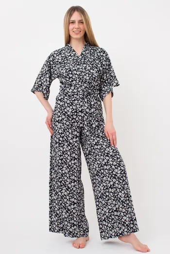 Костюм женский жакет и свободные штаны WILDFLOWERS 5601/040 Giulia (blue), синий