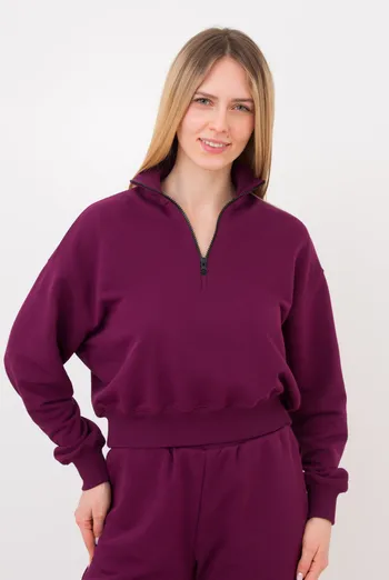 Свитшот на молнии из трехнитки STREET STYLE 4416/160 (magenta purple), фиолетовый