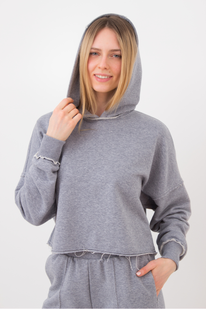 Худі з капюшоном STREET STYLE 4418/160 Giulia (grey melange), сірий