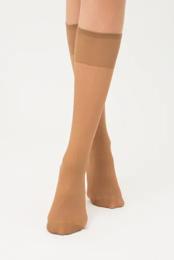 Класичні гольфи Marea 20 den Giulia 2 пари (caramel), бежевий