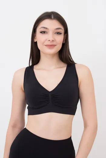 Бесшовный топ с push-up TOP SHAPE Giulia (black), черный Бесшовный топ с push-up TOP SHAPE Giulia (black), черный