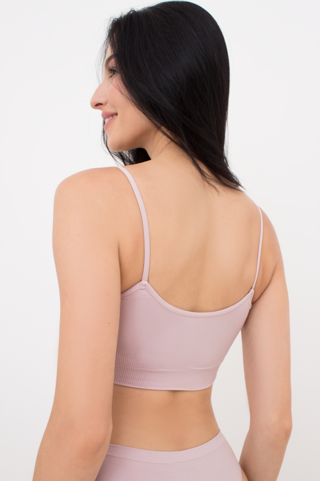 Женский бесшовный топ на тонких бретелях Cami top Giulia (burnished lilac), розовый