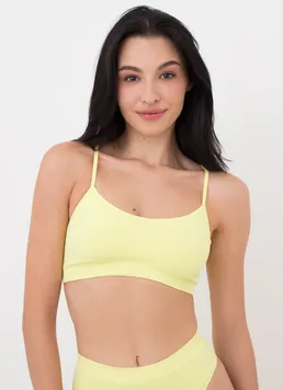 Бесшовный топ в рубчик на тонких бретелях CAMI TOP RIB Giulia (charlock), желтый Бесшовный топ в рубчик на тонких бретелях CAMI TOP RIB Giulia (charlock), желтый