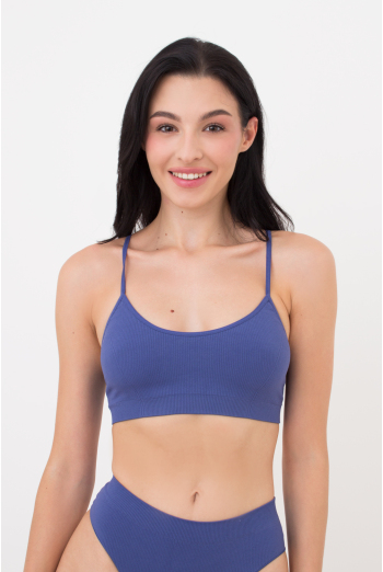 Безшовний топ в рубчик на тонких бретелях CAMI TOP RIB Giulia (marlin), синій Безшовний топ в рубчик на тонких бретелях CAMI TOP RIB Giulia (marlin), синій