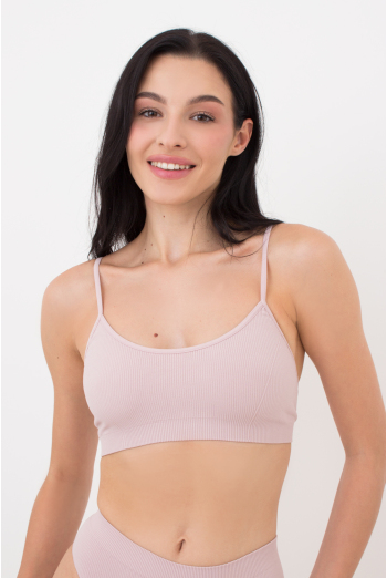 Безшовний топ в рубчик на тонких бретелях CAMI TOP RIB Giulia (burnished lilac), рожевий Безшовний топ в рубчик на тонких бретелях CAMI TOP RIB Giulia (burnished lilac), рожевий