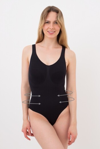 Моделююче боді з безшовної мікрофібри BODY MODELLING Giulia (black), чорний Моделююче боді з безшовної мікрофібри BODY MODELLING Giulia (black), чорний