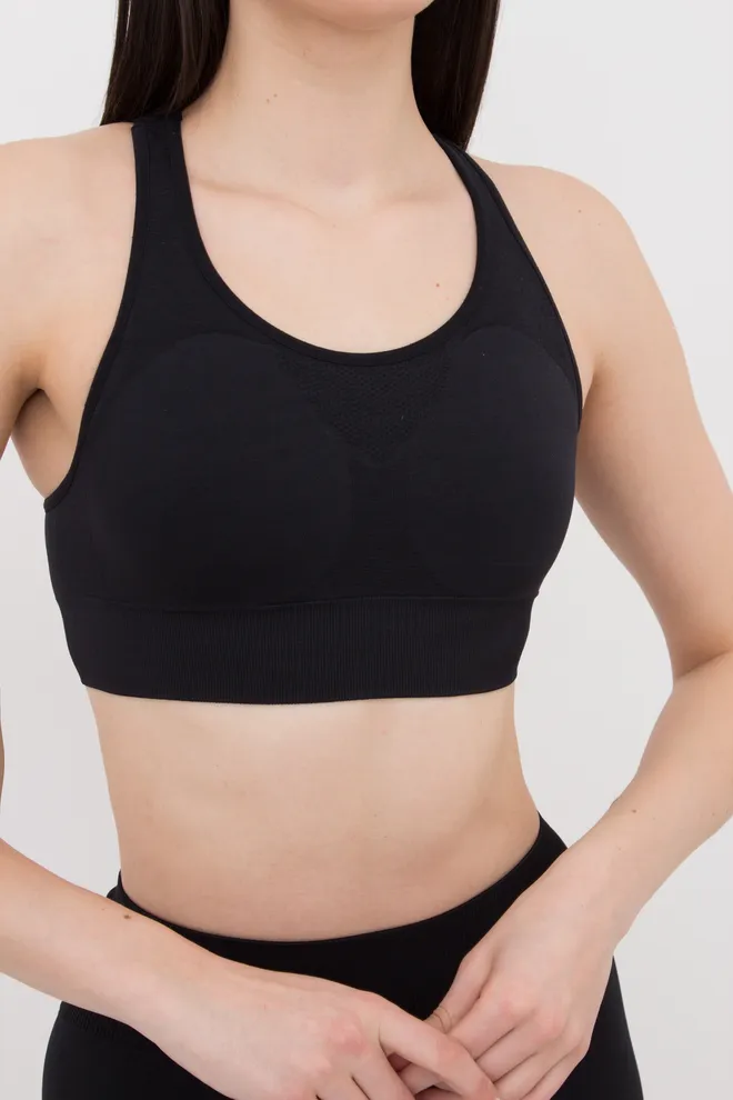 Спортивный топ TOP ENERGY 02 Giulia black (черный)