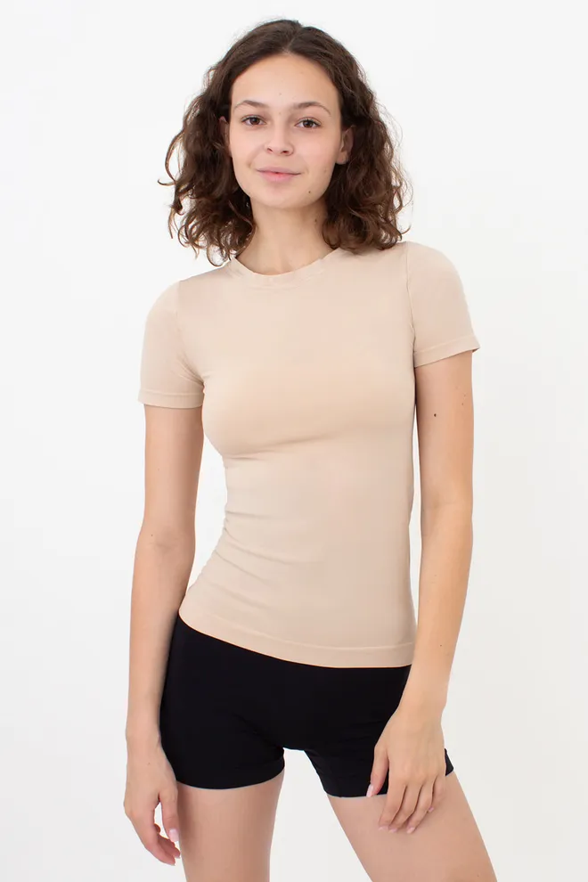Безшовна футболка T-SHIRT Giulia (light nude), бежевий
