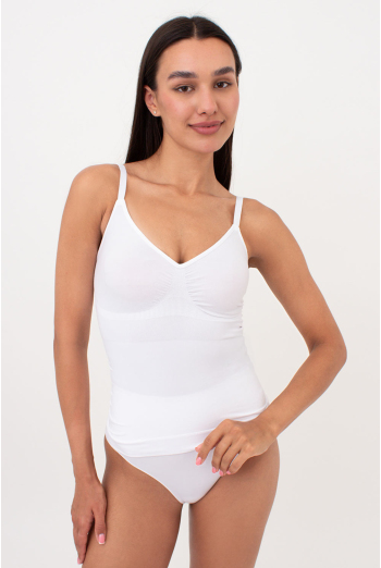Безшовна майка з легким моделюючим ефектом CAMI SHAPEWEAR Giulia (white), білий