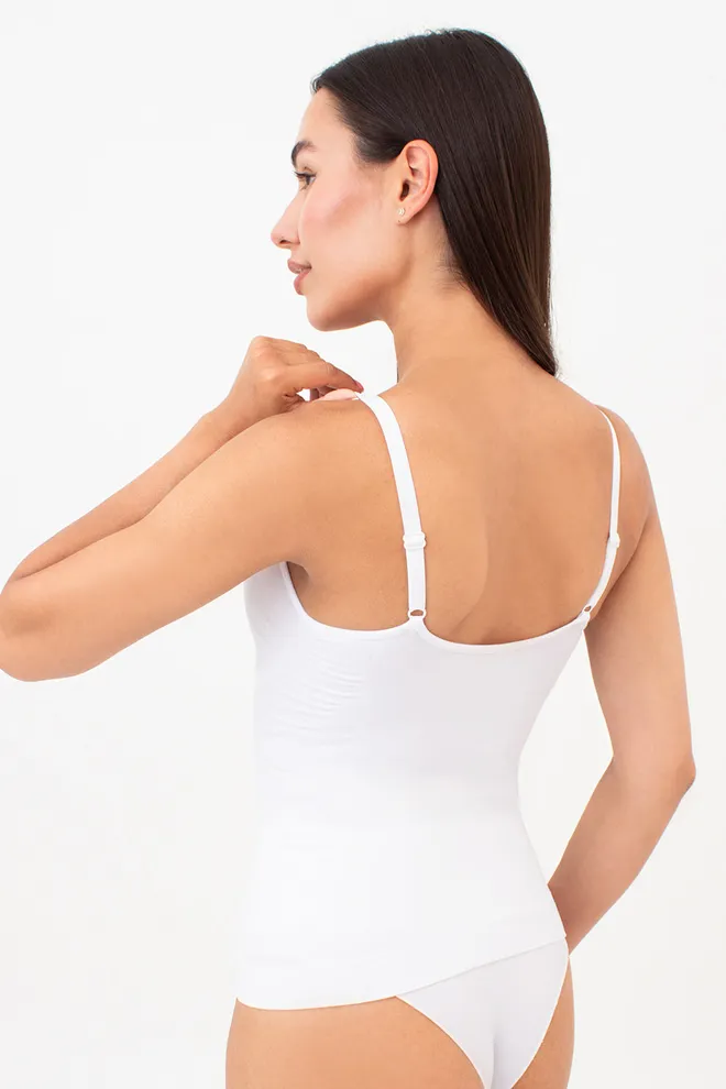 Безшовна майка з легким моделюючим ефектом CAMI SHAPEWEAR Giulia (white), білий
