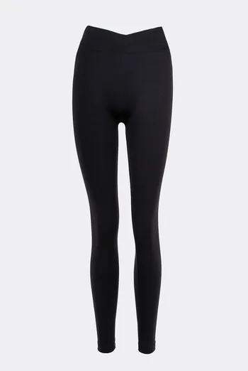 Бесшовные леггинсы с V-поясом LEGGINGS FLOW Giulia (black), черный
