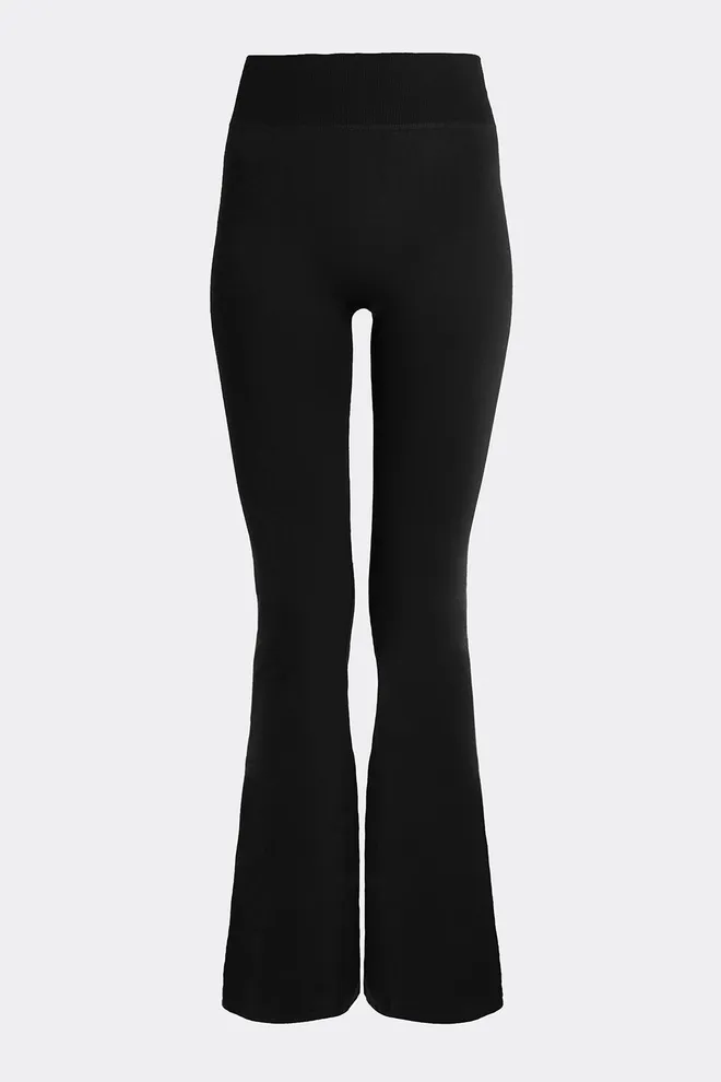 Бесшовные леггинсы клеш LEGGINGS FLARED Giulia (black), черный