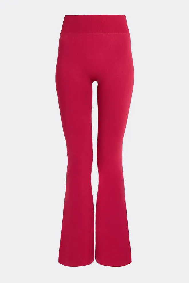 Безшовні легінси кльош LEGGINGS FLARED Giulia (winterberry), червоний