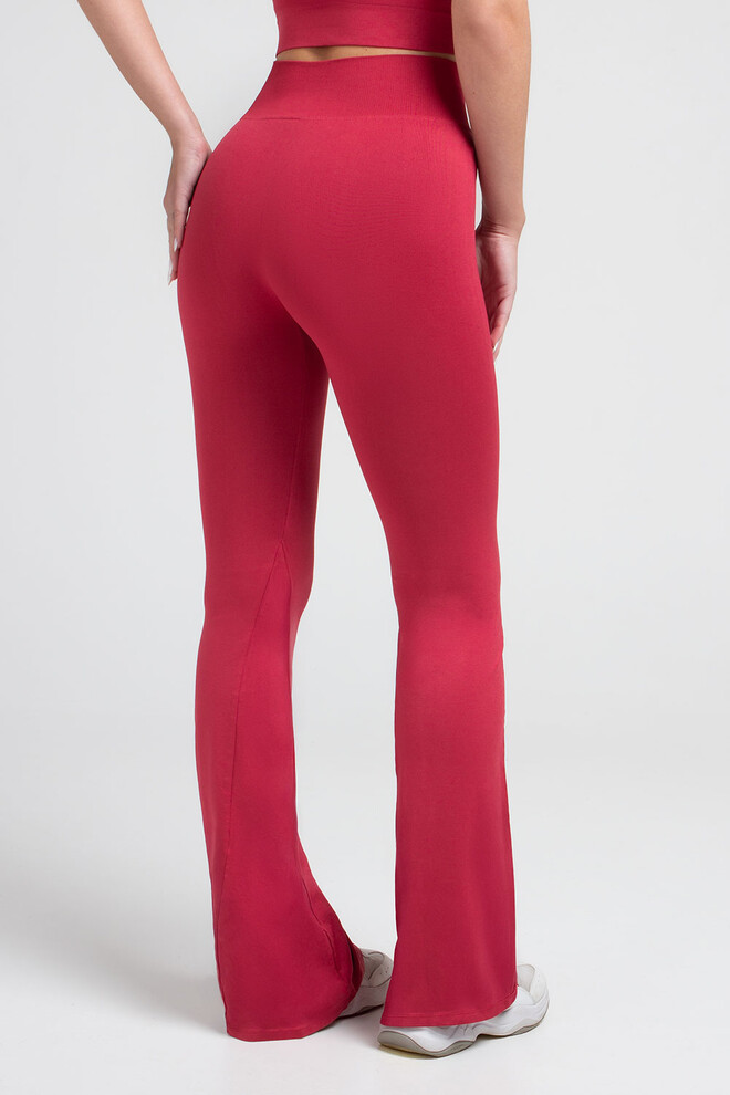 Безшовні легінси кльош LEGGINGS FLARED Giulia (winterberry), червоний