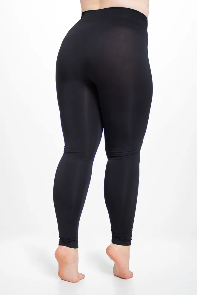 Бесшовные леггинсы большого размера POSITIVE LEGGINGS Giulia (black), черный