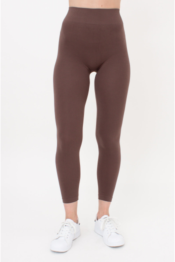 Безшовні легінси з мікрофібри LEGGINGS Giulia (deep taupe), коричневий