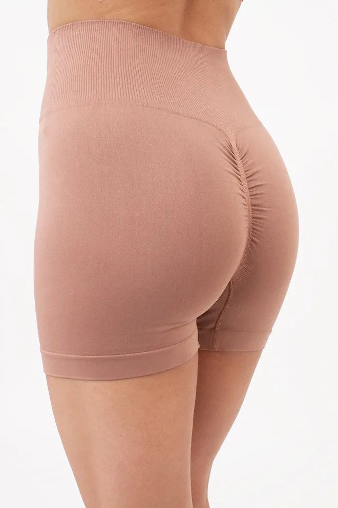 Безшовні шорти з ефектом пуш-ап SHORTS SHAPE Giulia (mokko), коричневий