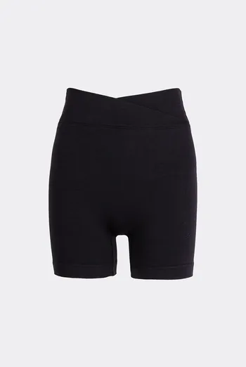 Безшовні шорти з V-поясом SHORTS FLOW Giulia (black), чорний Безшовні шорти з V-поясом SHORTS FLOW Giulia (black), чорний