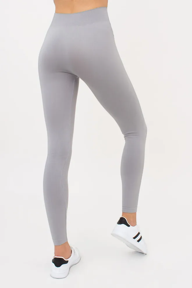 Безшовні спортивні легінси з мікрофібри LEGGINGS 02 Giulia (griffin), сірий