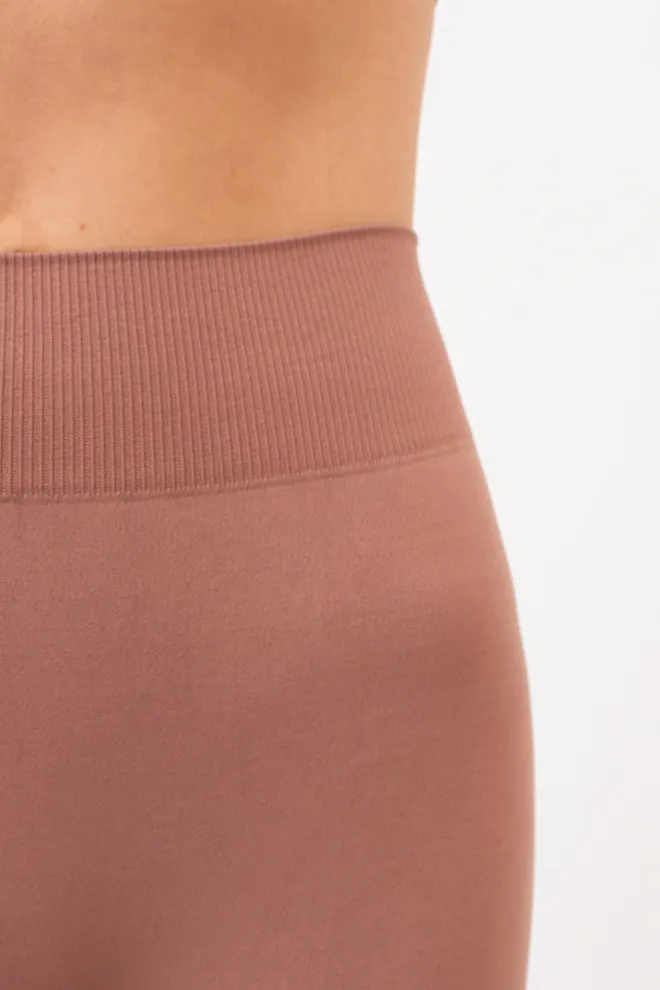 Безшовні спортивні легінси з мікрофібри LEGGINGS 02 Giulia (mokko), коричневий