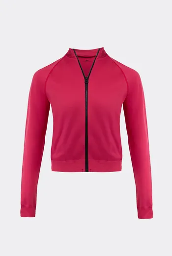 Бесшовный лонгслив с молнией JACKET Giulia (winterberry), красный
