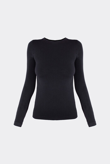 Безшовний лонгслів LONGSLEEVE 01 Giulia (black), чорний