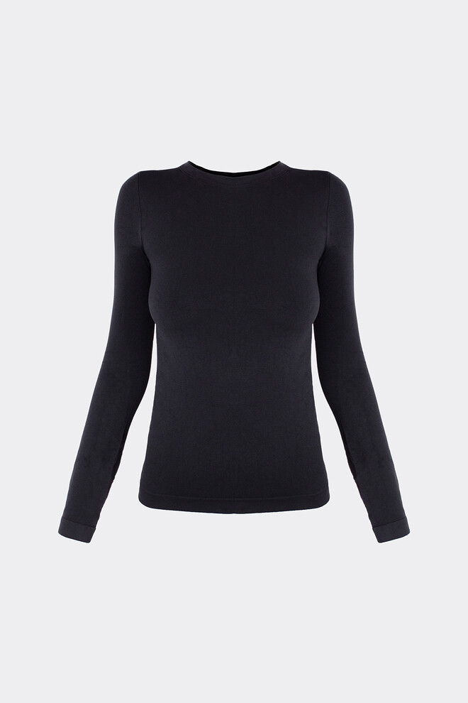 Безшовний лонгслів LONGSLEEVE 01 Giulia (black), чорний