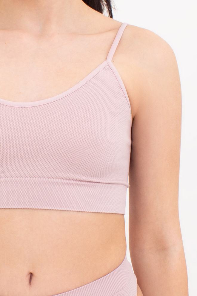 Бесшовный топ с зернистой текстурой CAMI TOP GRAIN Giulia (burnished lilac), розовый