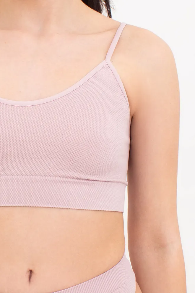 Бесшовный топ с зернистой текстурой CAMI TOP GRAIN Giulia (burnished lilac), розовый