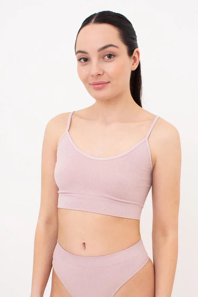 Бесшовный топ с зернистой текстурой CAMI TOP GRAIN Giulia (burnished lilac), розовый