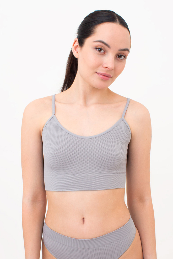Бесшовный топ с зернистой текстурой CAMI TOP GRAIN Giulia (griffin), серый