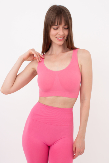 Безшовний топ на широких бретелях TANK TOP Giulia (bubblegum), рожевий