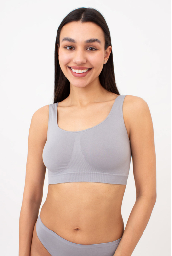 Бесшовный топ на широких бретелях TANK TOP Giulia (griffin), серый