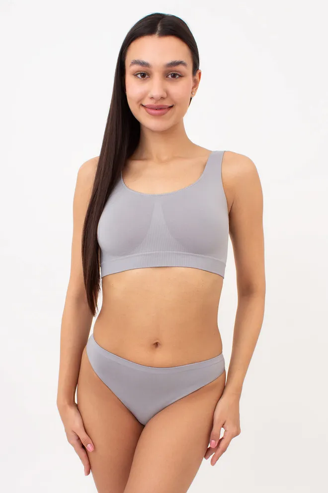 Безшовний топ на широких бретелях TANK TOP Giulia (griffin), сірий