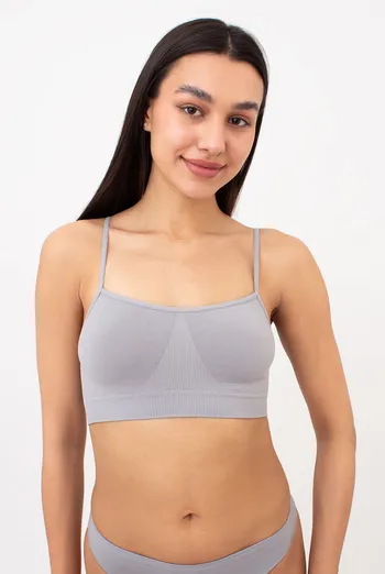 Безшовний топ на тонких бретелях CAMI TOP Giulia (griffin), сірий