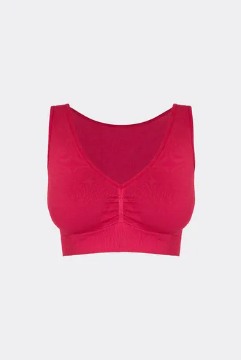 Бесшовный топ с push-up TOP SHAPE Giulia (winterberry), красный