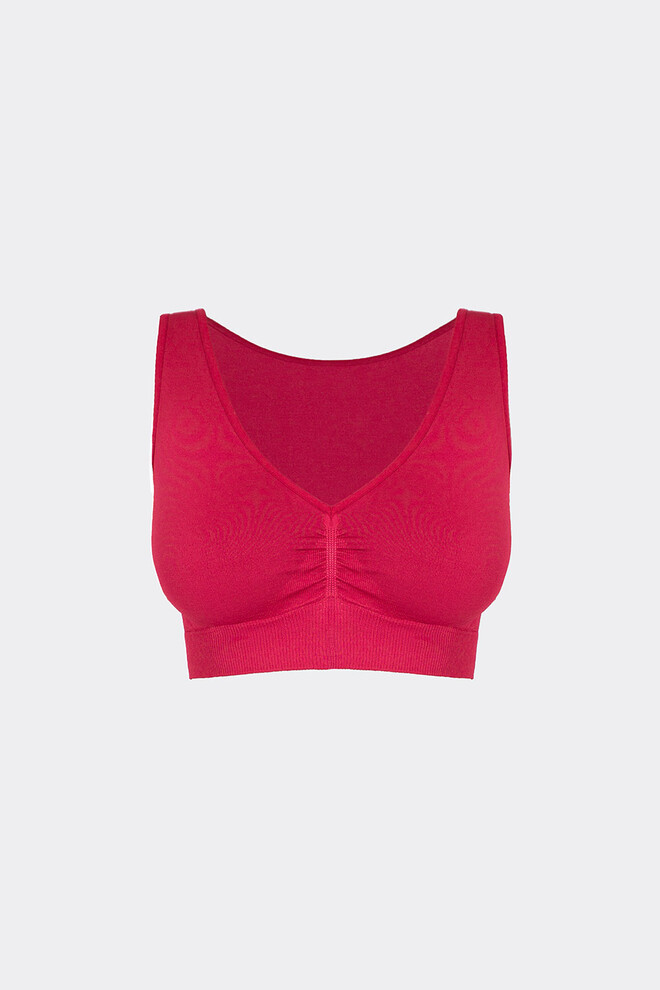 Бесшовный топ с push-up TOP SHAPE Giulia (winterberry), красный