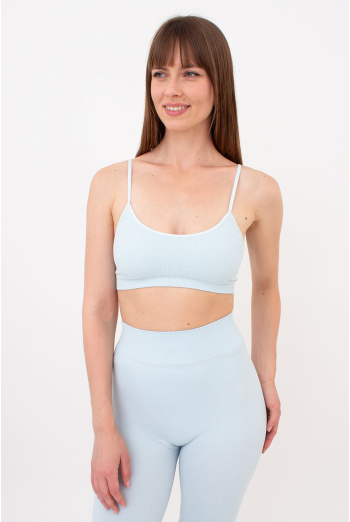 Безшовний топ в рубчик на тонких бретелях CAMI TOP RIB Giulia (spun sugar), блакитний Безшовний топ в рубчик на тонких бретелях CAMI TOP RIB Giulia (spun sugar), блакитний