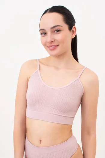 Бесшовный топ с фактурным узором косичка CAMI TOP BRAID Giulia (burnished lilac), розовый