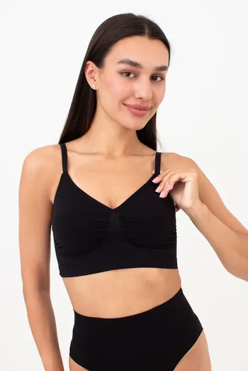 Бесшовный топ с легким моделирующим эффектом BRA SHAPEWEAR Giulia (black), черный