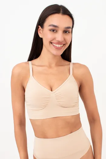 Бесшовный топ с легким моделирующим эффектом BRA SHAPEWEAR Giulia (light nude), бежевый