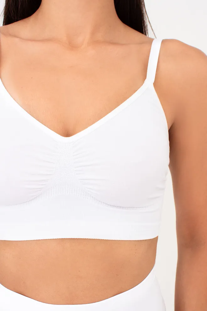 Безшовний топ з легким моделюючим ефектом BRA SHAPEWEAR Giulia (white), білий