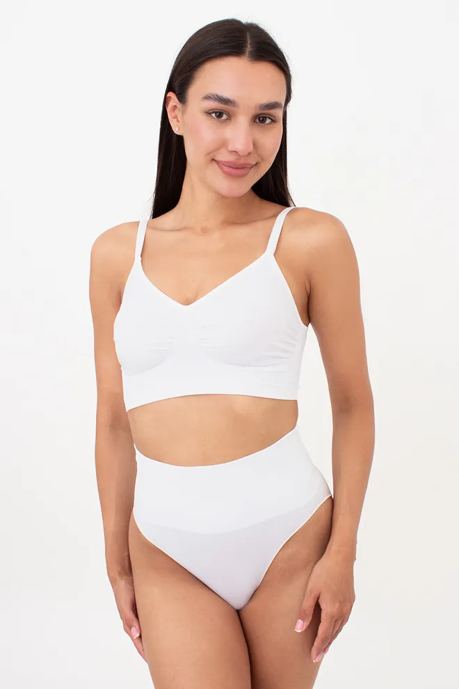 Безшовний топ з легким моделюючим ефектом BRA SHAPEWEAR Giulia (white), білий