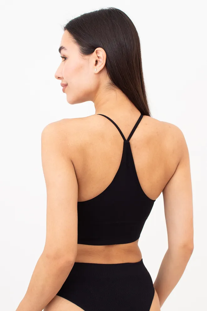 Безшовний топ з моделюючим ефектом FLEX TOP Giulia (black), чорний