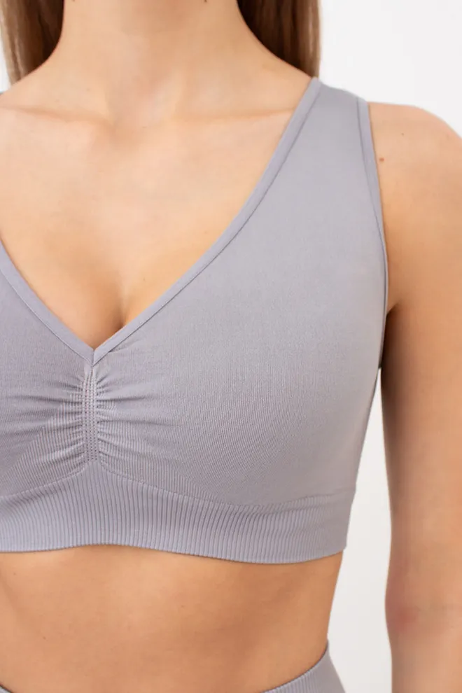 Безшовний топ з push-up TOP SHAPE Giulia (griffin), сірий