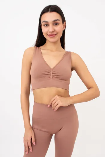 Бесшовный топ с push-up TOP SHAPE Giulia (mokko), коричневый Бесшовный топ с push-up TOP SHAPE Giulia (mokko), коричневый
